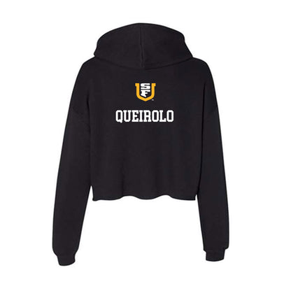 USFCA - NCAA Men's Cross Country : Enzo Queirolo - Women's Crop Fleece Hoodie-1
