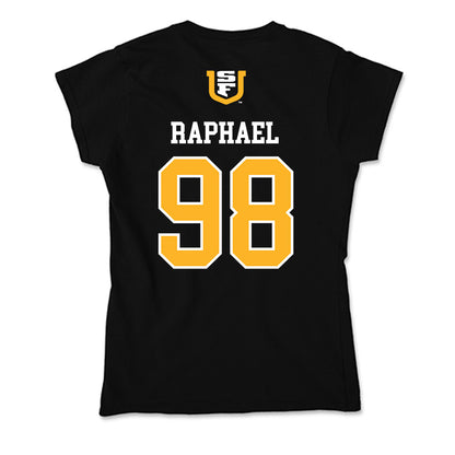 USFCA - NCAA Men's Soccer : David Raphael - Soft Style Women’s T-Shirt-1