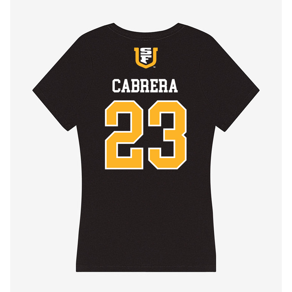 USFCA - NCAA Baseball : AC Cabrera - Women's V-Neck T-Shirt-1