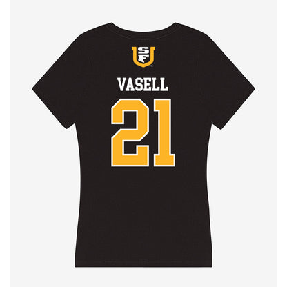 USFCA - NCAA Baseball : Tino Vasell - Women's V-Neck T-Shirt-1