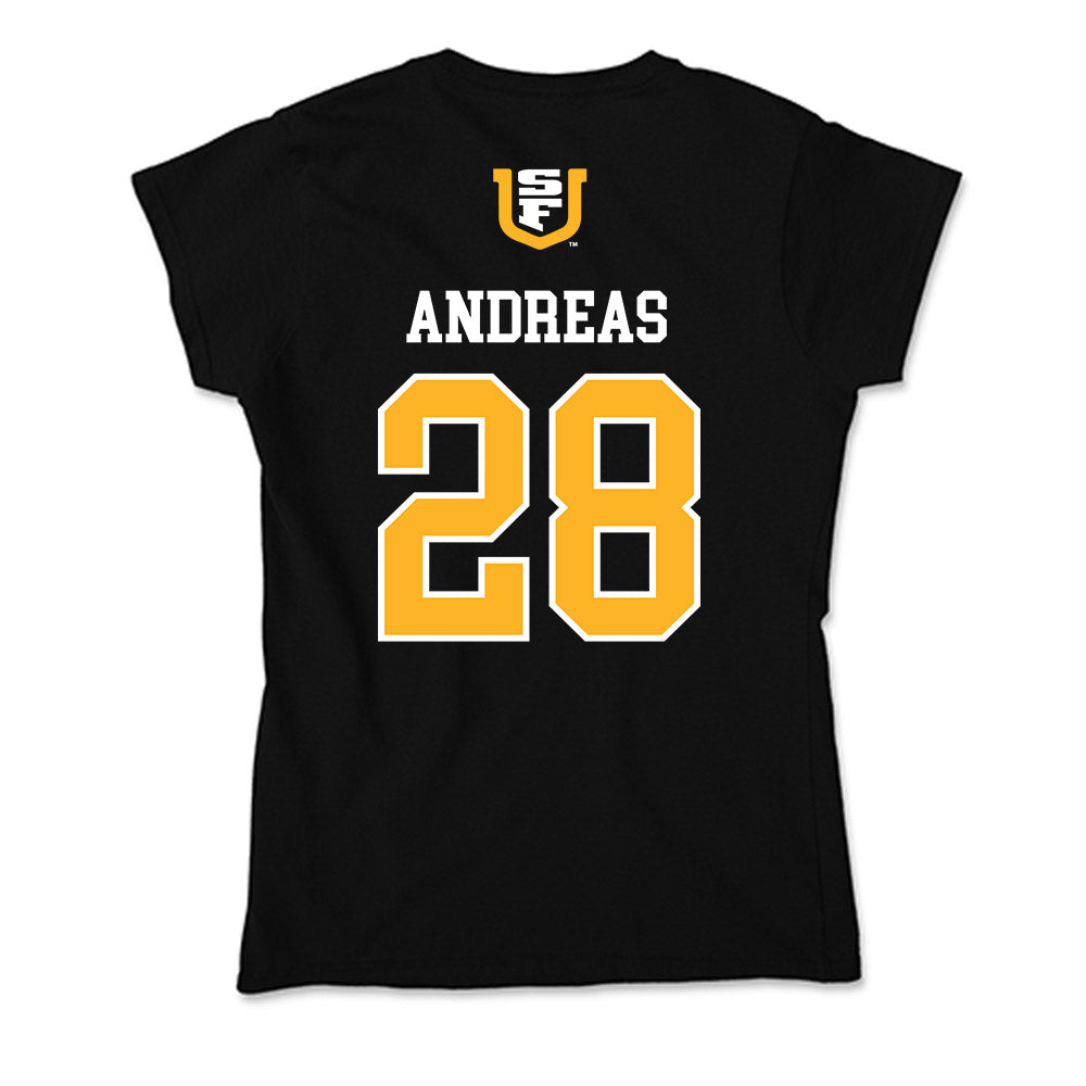 USFCA - NCAA Baseball : Jake Andreas - Soft Style Women’s T-Shirt-1