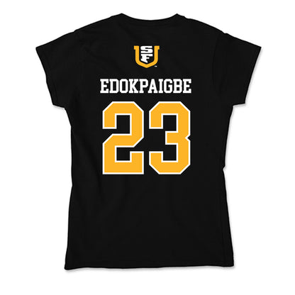 USFCA - NCAA Women's Basketball : Candy Edokpaigbe - Soft Style Women’s T-Shirt-1