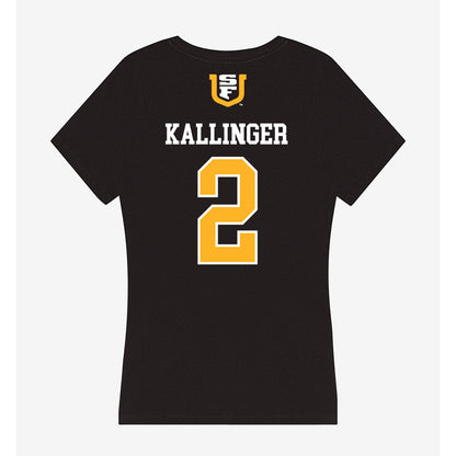 USFCA - NCAA Baseball : Myles Kallinger - Women's V-Neck T-Shirt-1