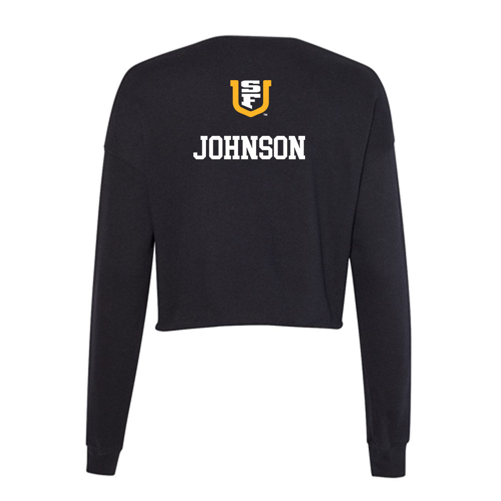 USFCA - NCAA Men's Cross Country : Herbie Johnson - Women's Cropped Crew Fleece-1