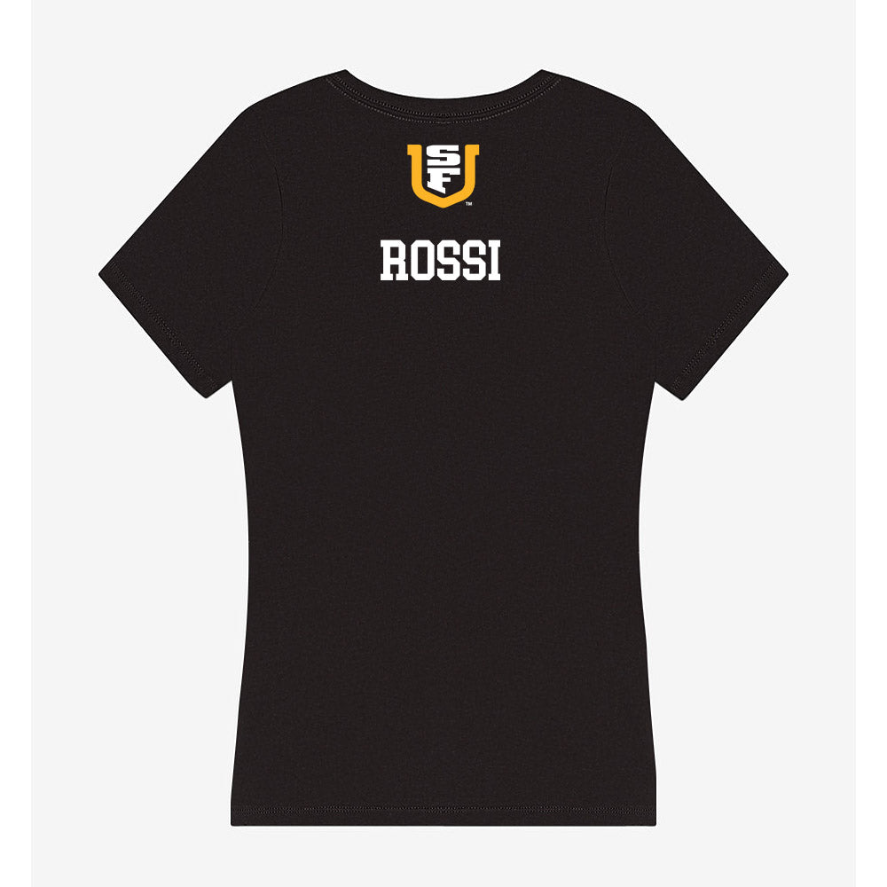 USFCA - NCAA Baseball : Gino Rossi - Women's V-Neck T-Shirt-1