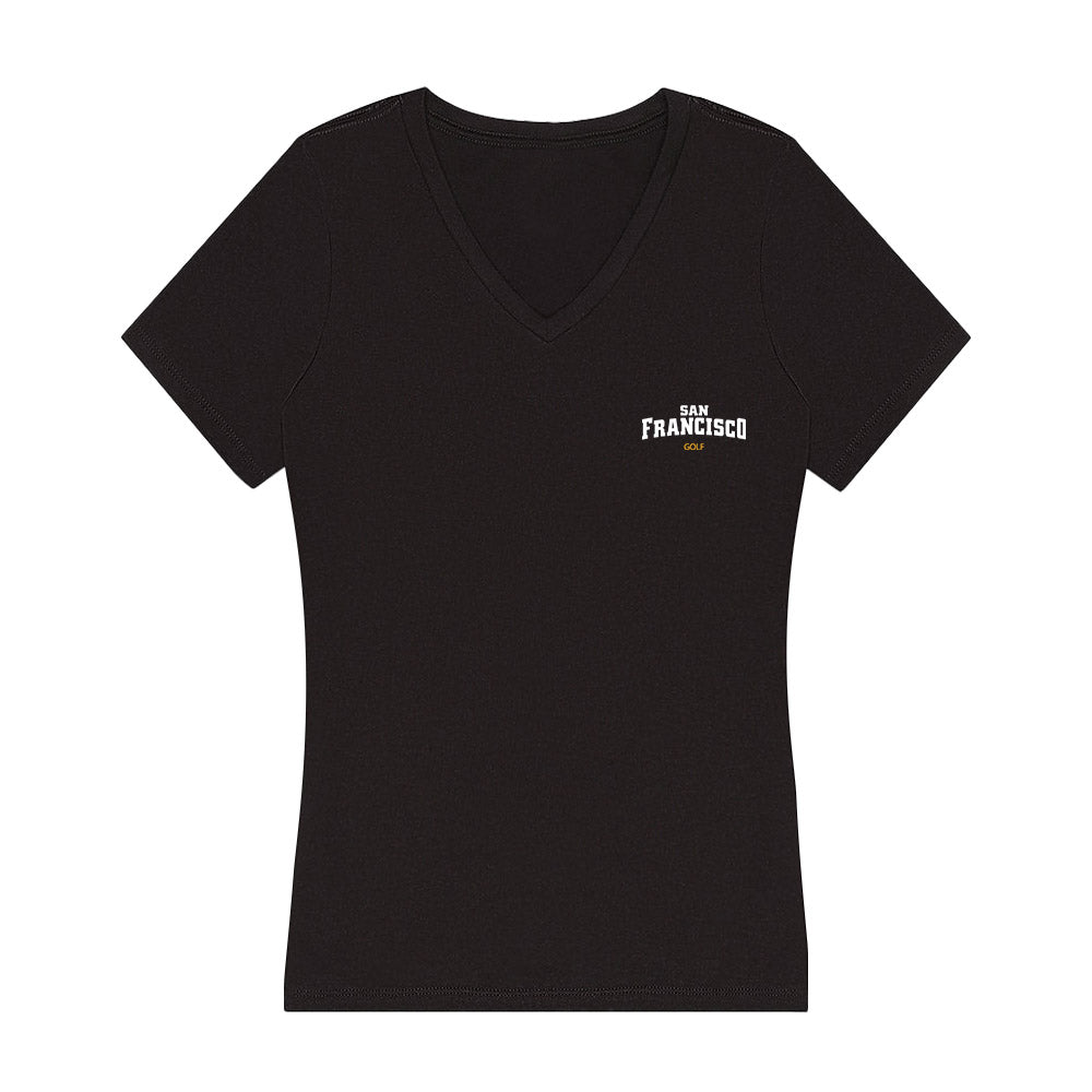 USFCA - NCAA Men's Golf : Theo Anderson - Women's V-Neck T-Shirt-0