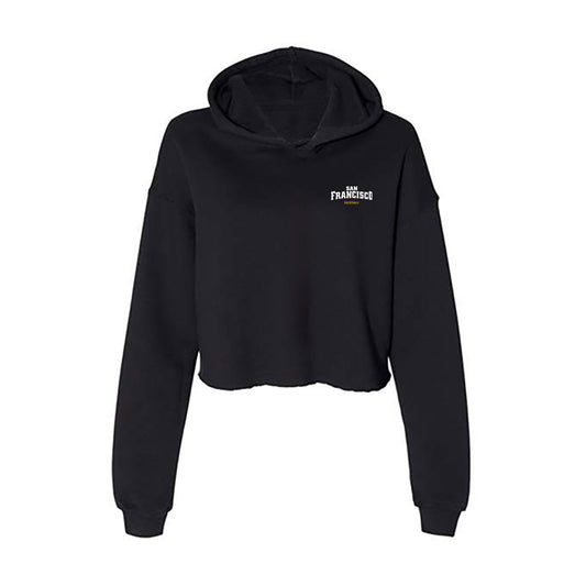 USFCA - NCAA Baseball : Gino Rossi - Women's Crop Fleece Hoodie-0
