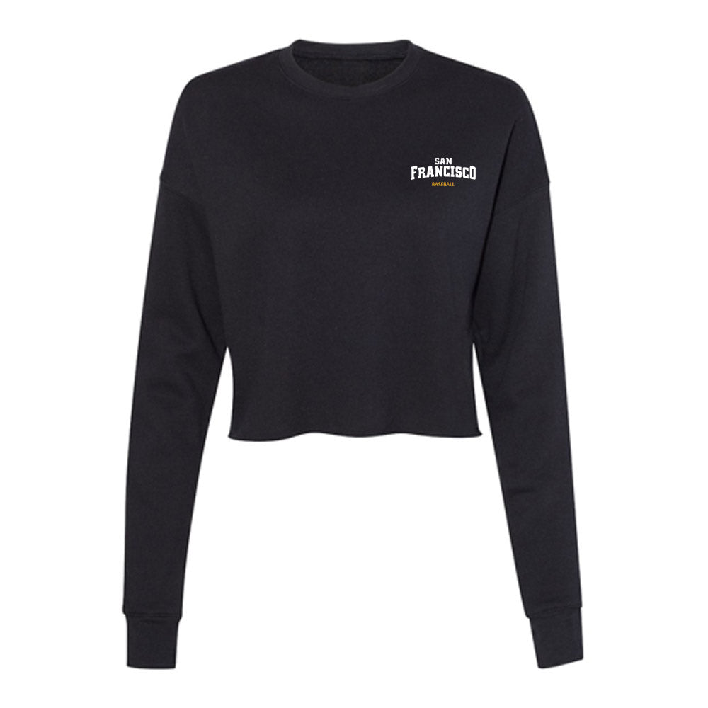 USFCA - NCAA Baseball : Gino Rossi - Women's Cropped Crew Fleece-0