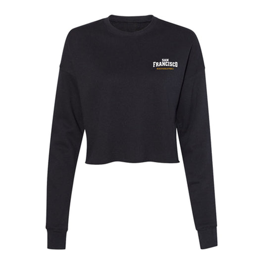 USFCA - NCAA Beach Volleyball : Makenzie Holden - Women's Cropped Crew Fleece-0