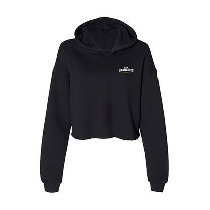 USFCA - NCAA Baseball : Garrett Johnston - Women's Crop Fleece Hoodie-0