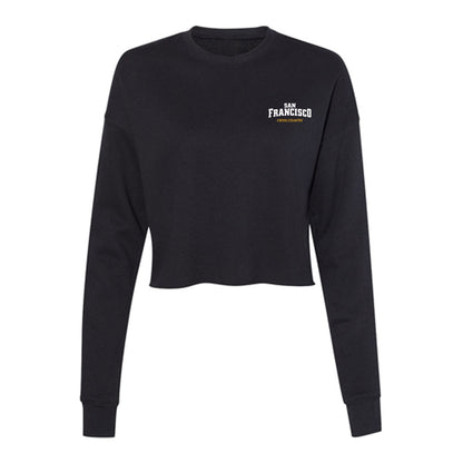 USFCA - NCAA Men's Cross Country : Dylan Souza - Women's Cropped Crew Fleece-0