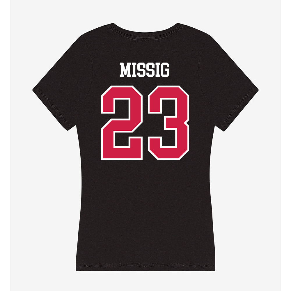 APSU - NCAA Beach Volleyball : Cami Missig - Women's V-Neck T-Shirt-1