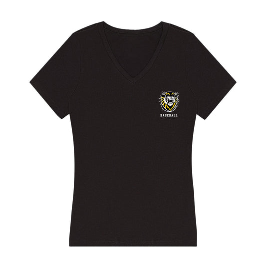 FHSU - NCAA Baseball : Lorenzo Gonzalez - Women's V-Neck T-Shirt-0
