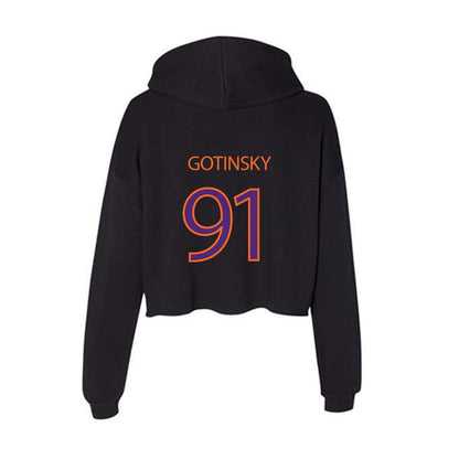 HWS - NCAA Men's Ice Hockey : Logan Gotinsky - Women's Crop Fleece Hoodie-1