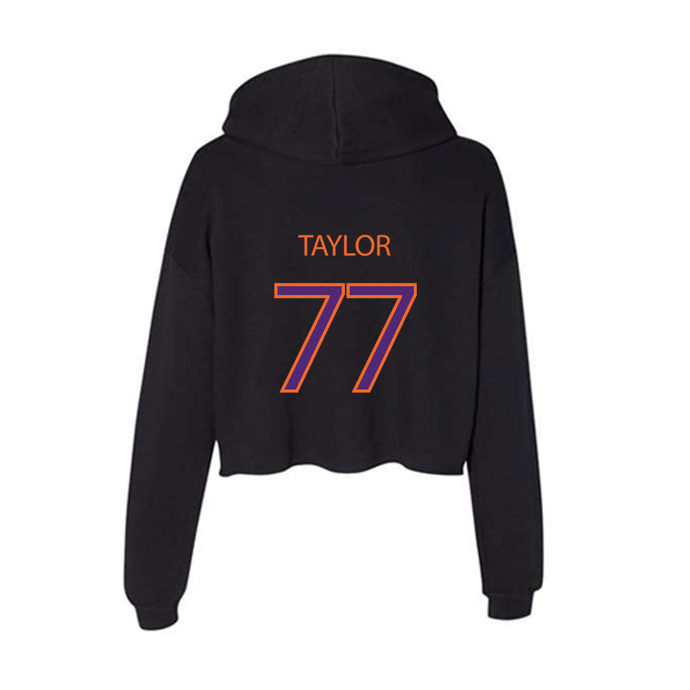 HWS - NCAA Football : Tyrese Taylor - Women's Crop Fleece Hoodie-1