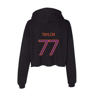 HWS - NCAA Football : Tyrese Taylor - Women's Crop Fleece Hoodie-1