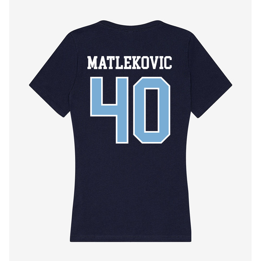 UNC - NCAA Men's Basketball : Ivan Matlekovic - Women's V-Neck T-Shirt-1