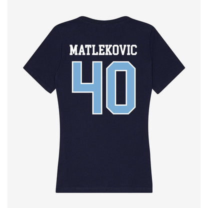 UNC - NCAA Men's Basketball : Ivan Matlekovic - Women's V-Neck T-Shirt-1