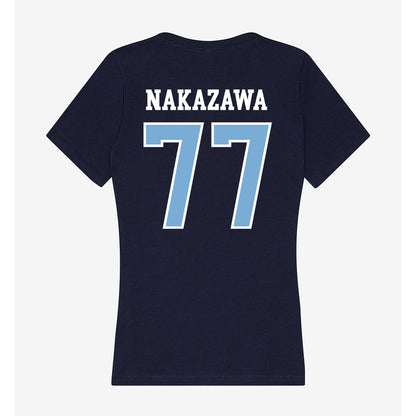 UNC - NCAA Women's Lacrosse : Negai Nakazawa - Women's V-Neck T-Shirt-1