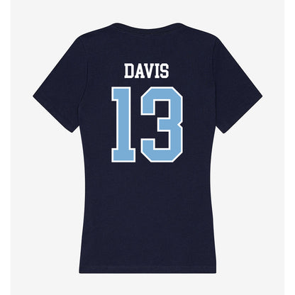 UNC - NCAA Softball : Kina Davis - Women's V-Neck T-Shirt-1