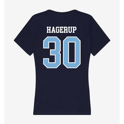 UNC - NCAA Men's Lacrosse : Leif Hagerup - Women's V-Neck T-Shirt-1