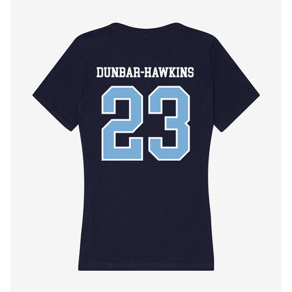 UNC - NCAA Football : Khristian Dunbar-Hawkins - Women's V-Neck T-Shirt-1