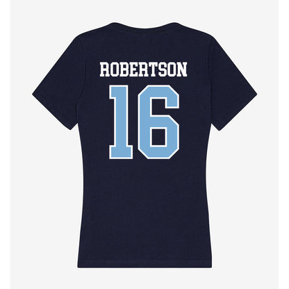 UNC - NCAA Football : Zamaurious Robertson - Women's V-Neck T-Shirt-1