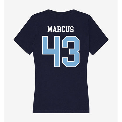 UNC - NCAA Men's Lacrosse : Josh Marcus - Women's V-Neck T-Shirt-1