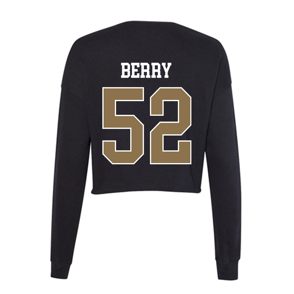 UNC Pembroke - NCAA Football : Malik Berry - Classic Shersey Women's Cropped Crew Fleece-1