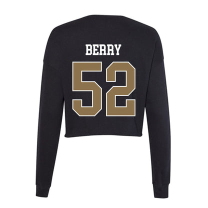 UNC Pembroke - NCAA Football : Malik Berry - Classic Shersey Women's Cropped Crew Fleece-1