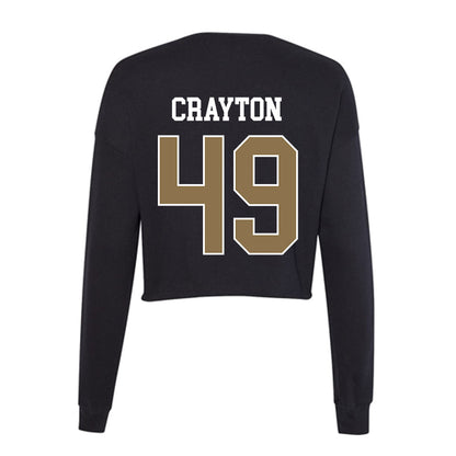 UNC Pembroke - NCAA Baseball : Michael Crayton - Classic Shersey Women's Cropped Crew Fleece-1