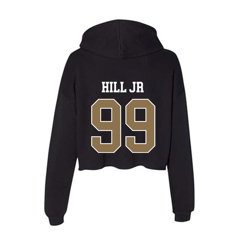 UNC Pembroke - NCAA Football : Andre Hill Jr - Classic Shersey Women's Crop Fleece Hooded Sweatshirt-1