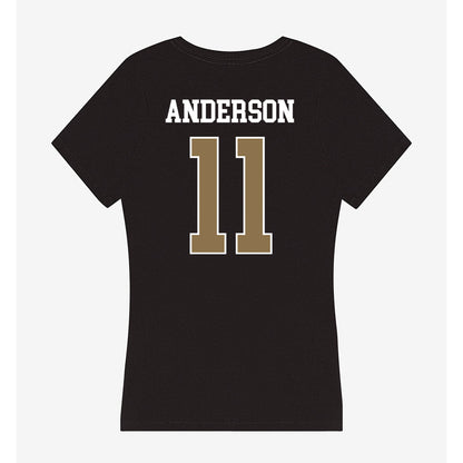 UNC Pembroke - NCAA Men's Basketball : Demar Anderson - Classic Shersey Women's V-Neck T-Shirt-1