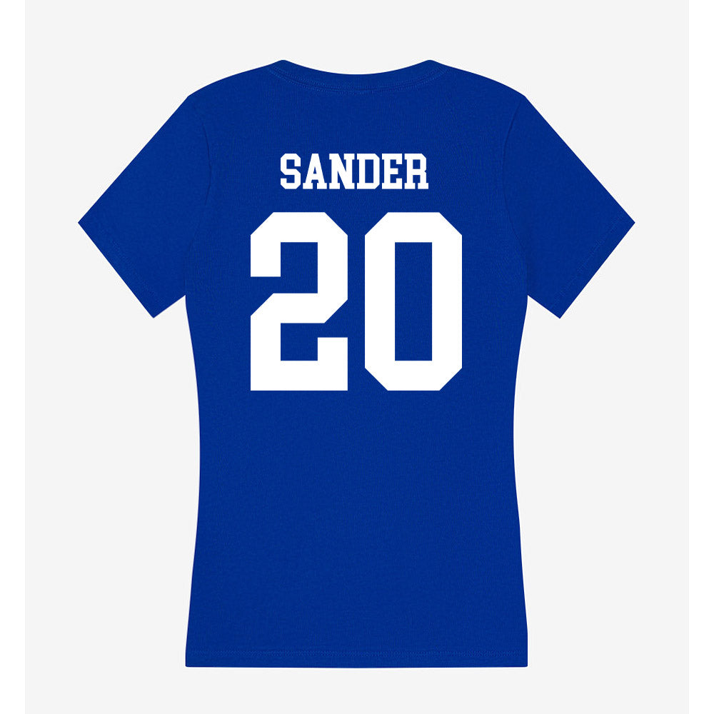 UAH - NCAA Men's Lacrosse : Jake Sander - Women's V-Neck T-Shirt-1