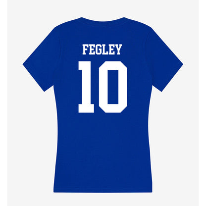 UAH - NCAA Women's Soccer : Taylor Fegley - Women's V-Neck T-Shirt-1