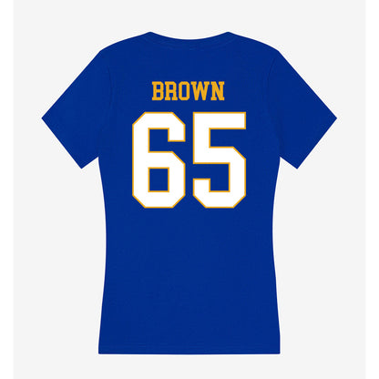 Albany State - NCAA Football : Tyorice Brown - Women's V-Neck T-Shirt-1