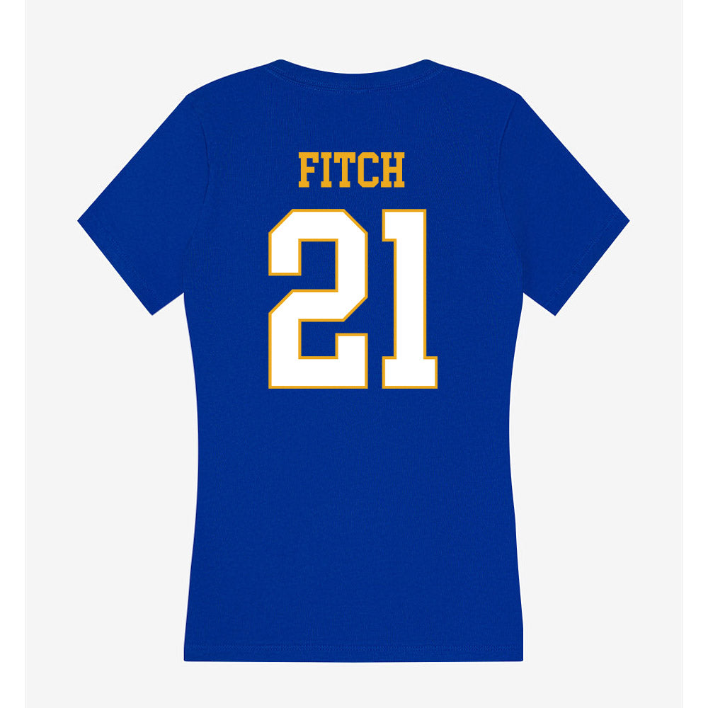 Albany State - NCAA Softball : McKenzie Fitch - Women's V-Neck T-Shirt-1