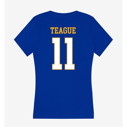 Albany State - NCAA Women's Volleyball : Josiya Teague - Women's V-Neck T-Shirt-1