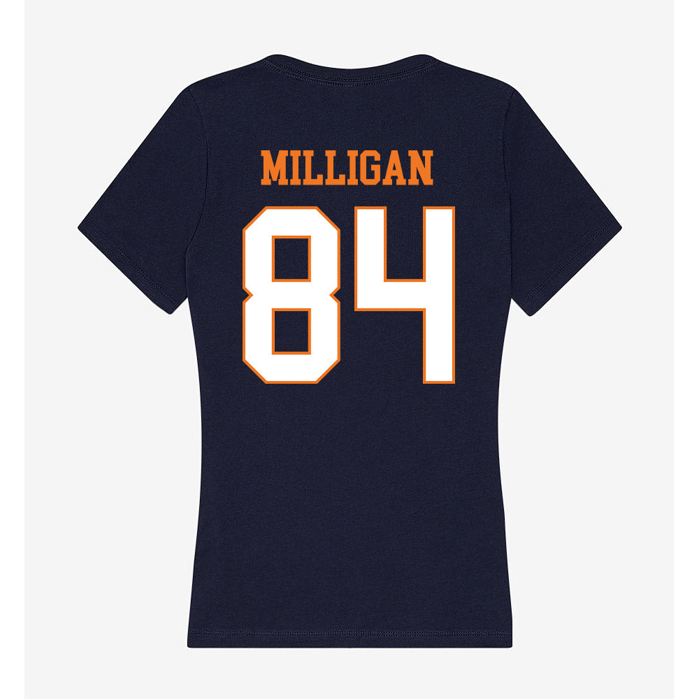 Bucknell - NCAA Football : Sam Milligan - Women's V-Neck T-Shirt-1