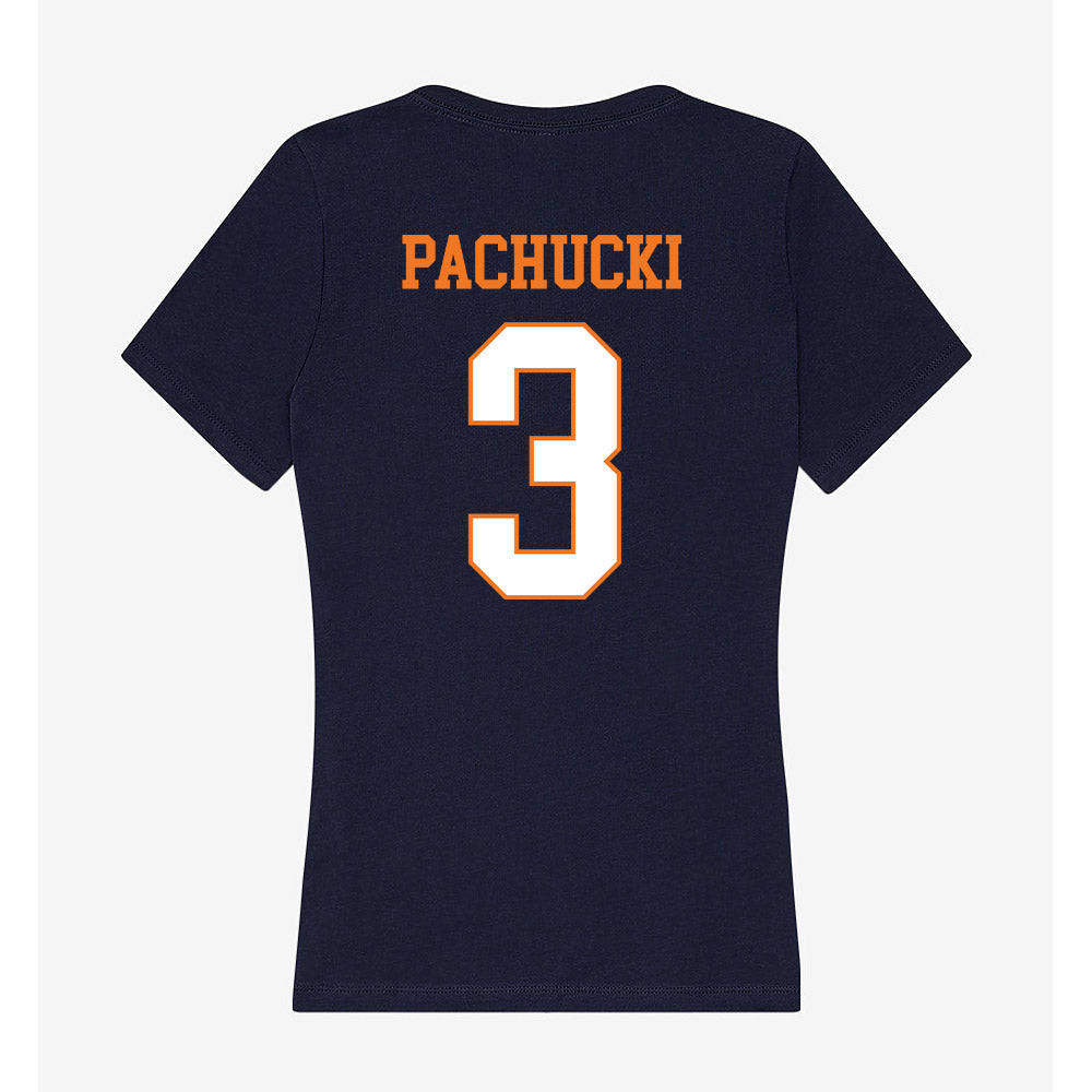 Bucknell - NCAA Men's Basketball : Aleksander Pachucki - Women's V-Neck T-Shirt-1