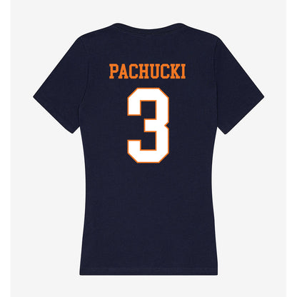Bucknell - NCAA Men's Basketball : Aleksander Pachucki - Women's V-Neck T-Shirt-1