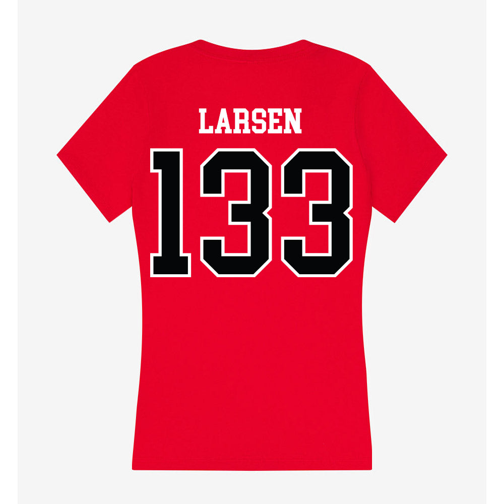 UCM - NCAA Wrestling : Aiden Larsen - Women's V-Neck T-Shirt-1