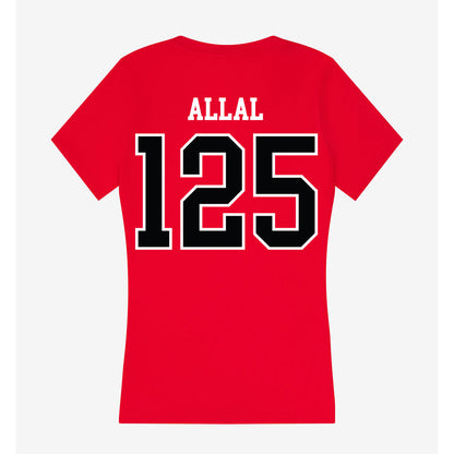 UCM - NCAA Wrestling : Karim Allal - Women's V-Neck T-Shirt-1