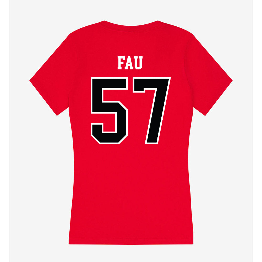 UCM - NCAA Football : Niko Fau - Women's V-Neck T-Shirt-1