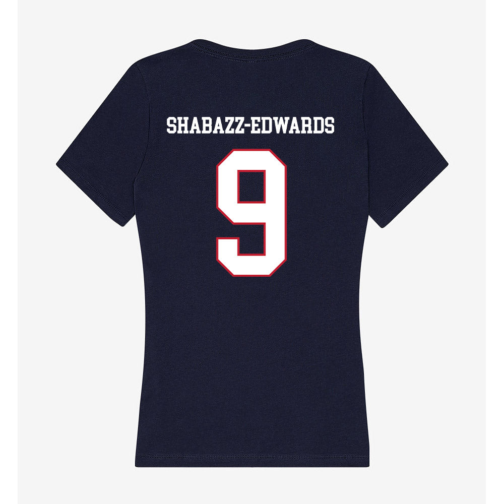 RSU - NCAA Men's Soccer : Kenzo Shabazz-Edwards - Women's V-Neck T-Shirt-1