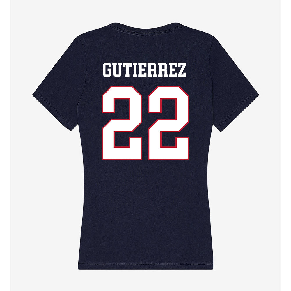 RSU - NCAA Baseball : Nathan Gutierrez - Women's V-Neck T-Shirt-1