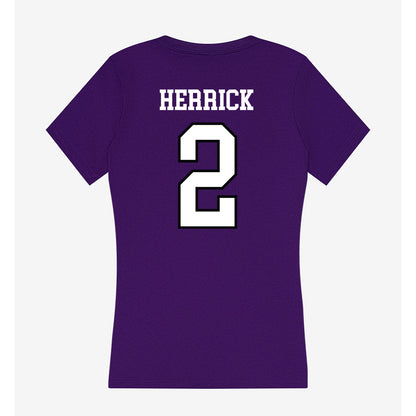 Lipscomb - NCAA Softball : Taylor Herrick - Women's V-Neck T-Shirt-1