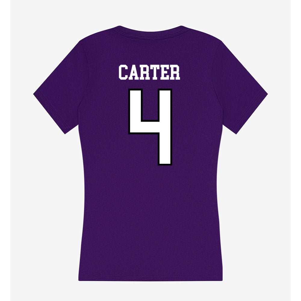 Lipscomb - NCAA Baseball : Blake Carter - Women's V-Neck T-Shirt-1