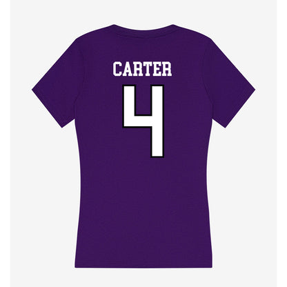 Lipscomb - NCAA Baseball : Blake Carter - Women's V-Neck T-Shirt-1