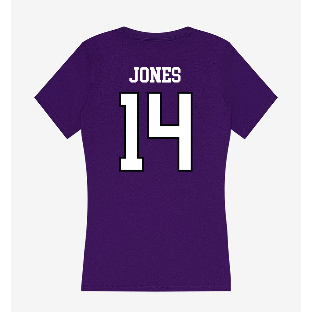 Lipscomb - NCAA Men's Soccer : Levi Jones - Women's V-Neck T-Shirt-1